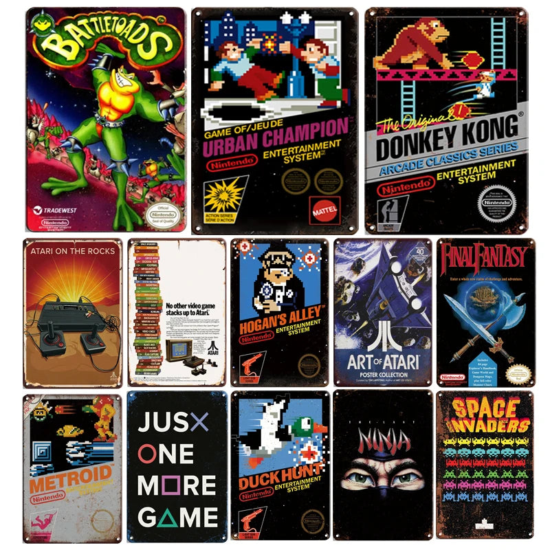 Gaming Vintage Metal Signs