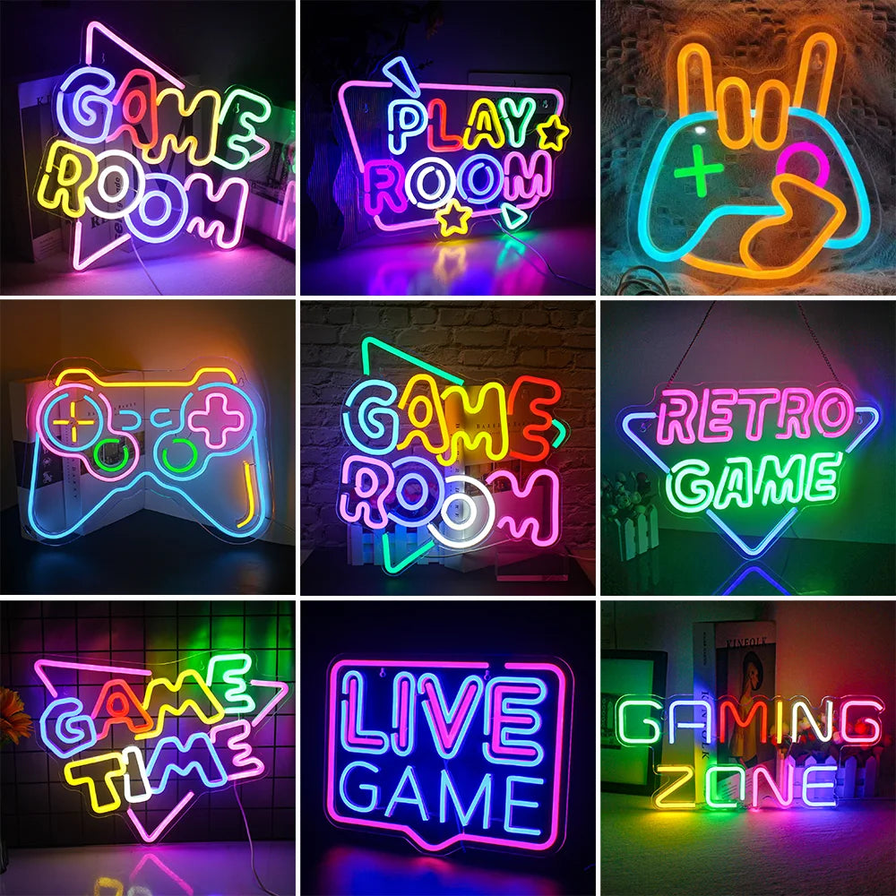 LED Neon Game Room Signs