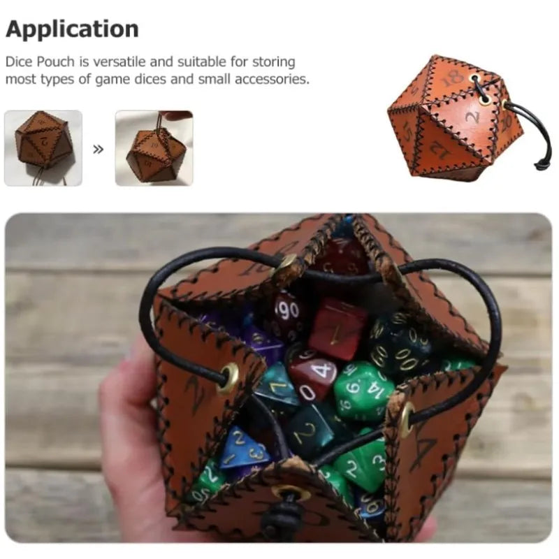 DND D20 Polyhedral Dice Pouch